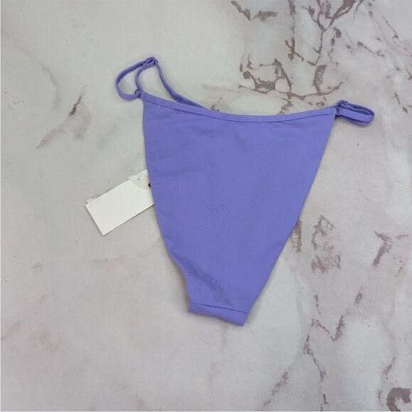 Good American Swim Bottom Women Iris Purple Always Fits Adjustable Bikini - Picture 3 of 4